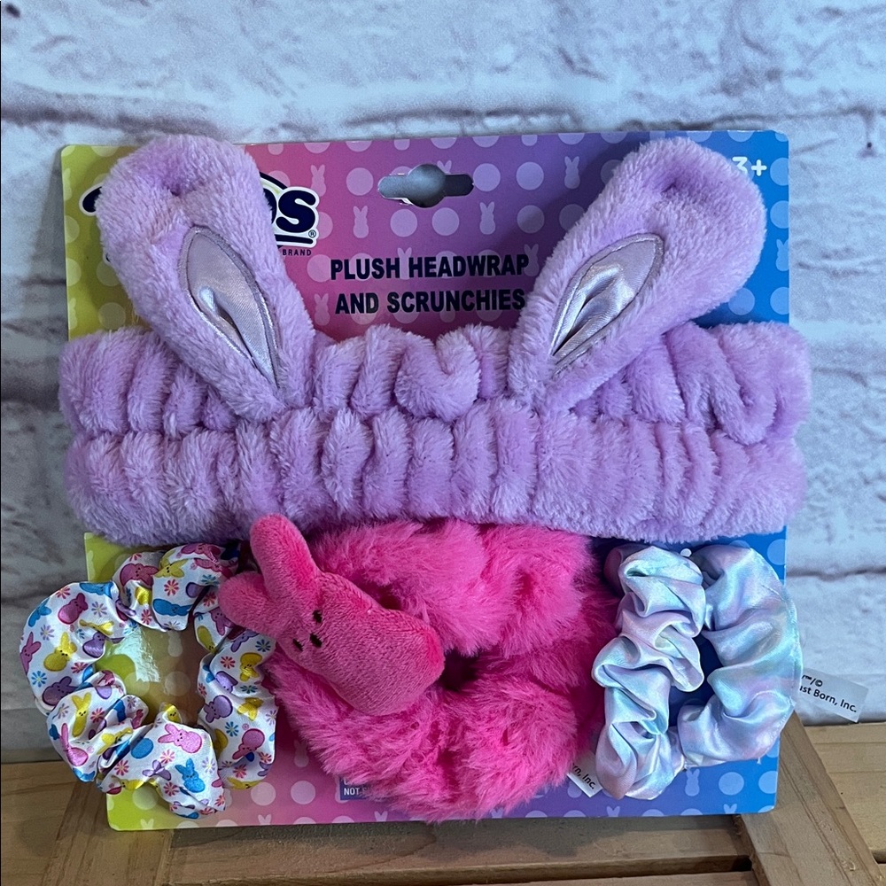 Kids Plush Bunny Hair Accessory Set - Pink and Purple
